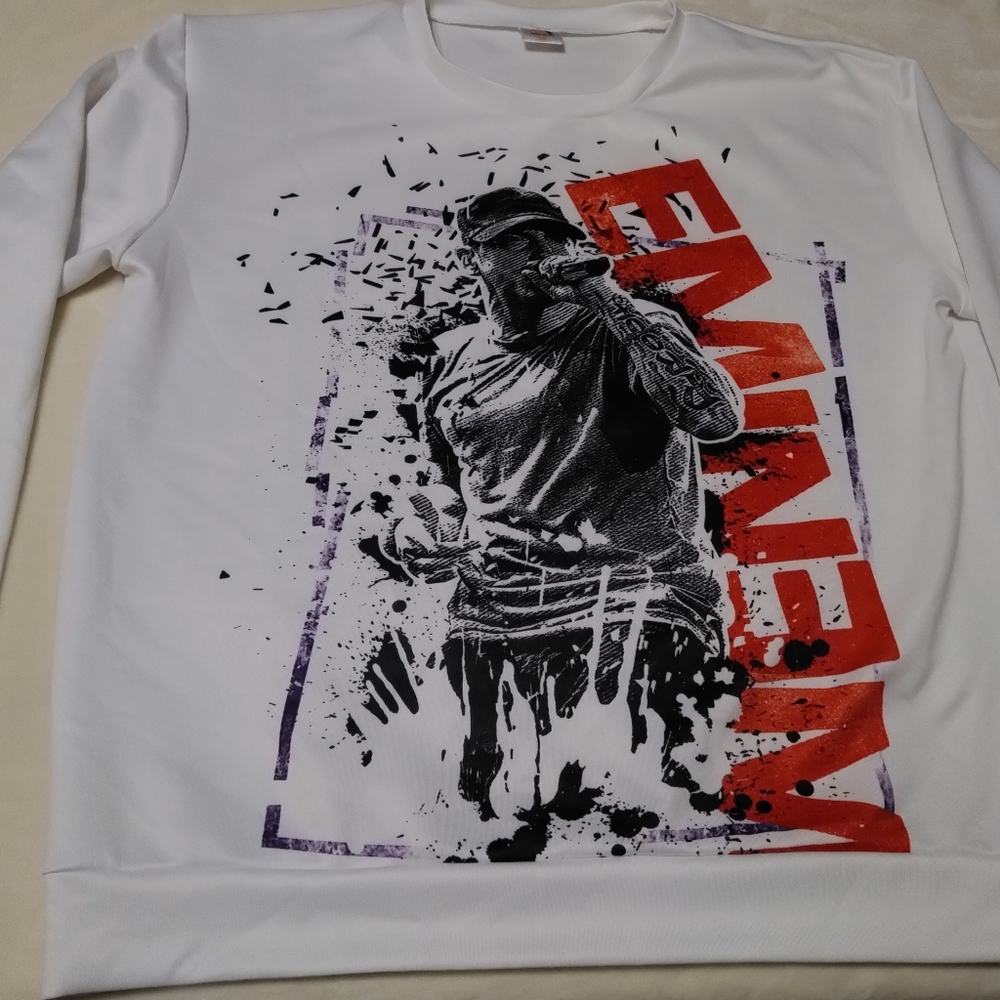 Eminem long sleeve white shirt